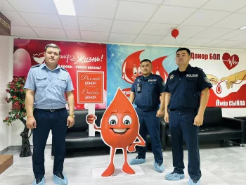 Қызылордалық полицейлер  донор болды